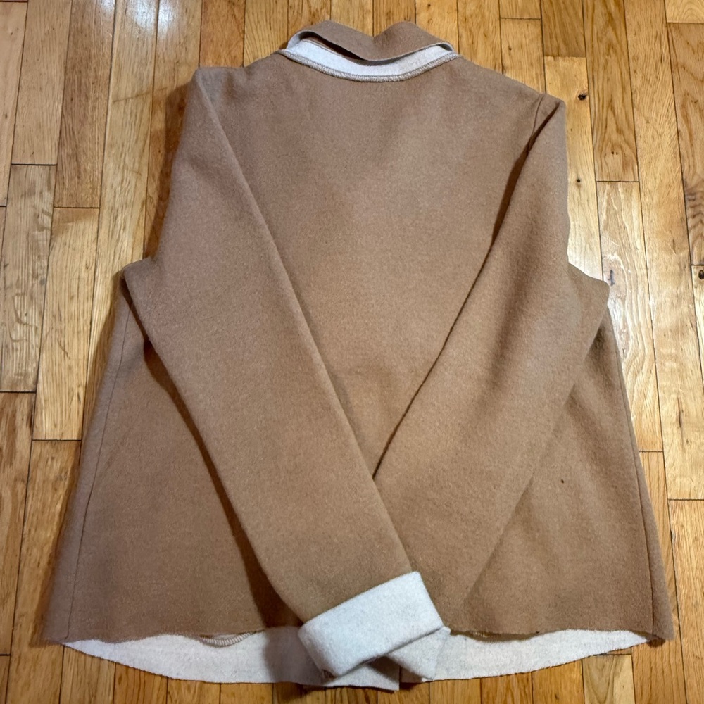 Women's Tan Double-Breasted Jacket/coat #611 - Picture 2 of 8